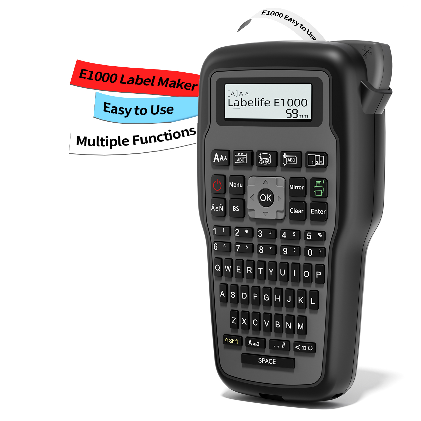 Label Maker - E1000 Pro 산업용 라벨 프린터 (테이프